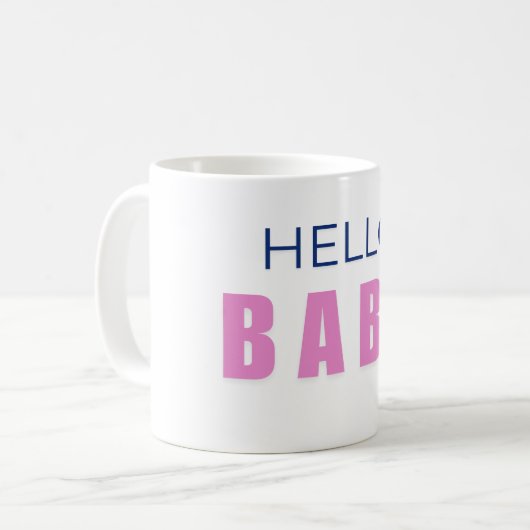 Hello Baby Shower Mug (Devant gauche)
