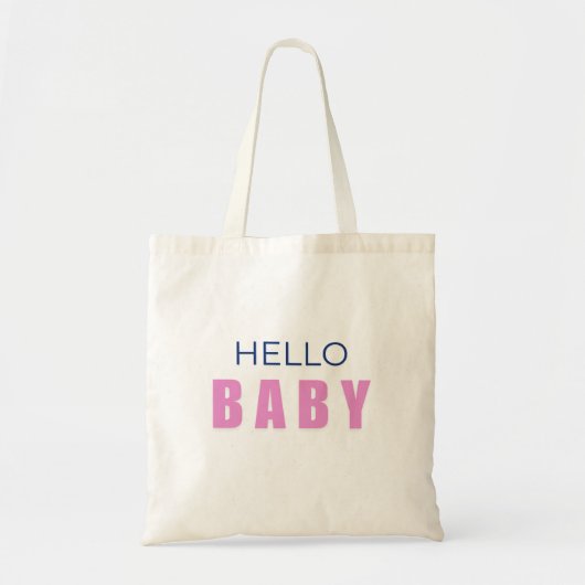 Hello Baby Shower Tote Bag (Devant)
