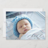 Hello Baby Simple Script Faire-part de naissance p (Devant)