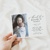 Hello Baby Simple Script Faire-part de naissance p