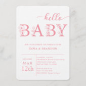 Hello Baby Wildflower Baby Shower Invitation (Devant)