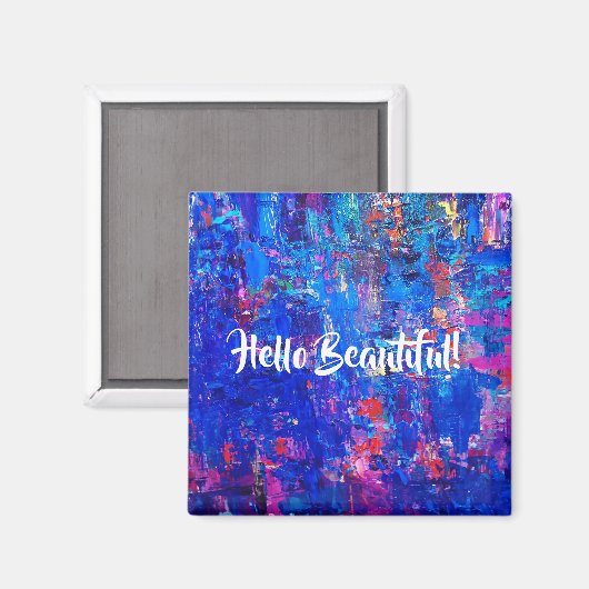 Hello Beautiful Customizable Magnet Magneet (Voorkant / Achterkant)