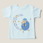 Hello Blue Sheep Kids T-Shirt (Design Recto)