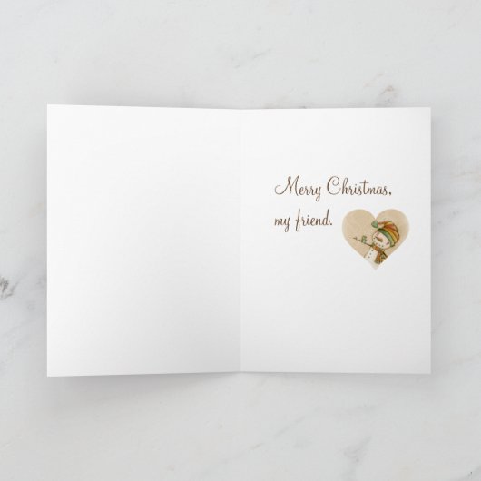 Hello Bluebird - Carte de Noël (Intérieur)