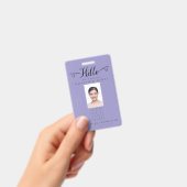 Hello Business Photo ID Identification Plastic Badge (Handheld)