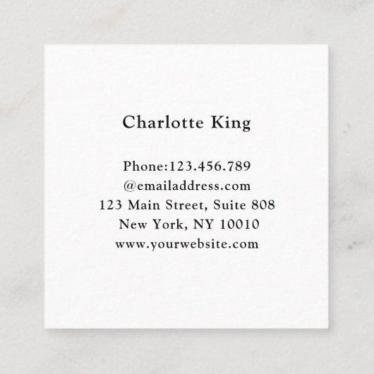 "Hello !" Carte de visite (Dos)