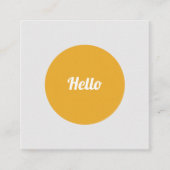 "Hello !" Carte de visite (Devant)