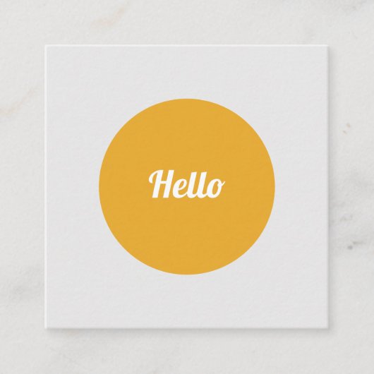 "Hello !" Carte de visite (Devant)