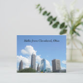 HELLO DE CLEVELAND OHIO carte postale (Debout devant)
