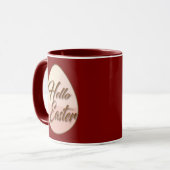 Hello Easter – Minimal Egg Design - caneca Mok (Voorkant links)