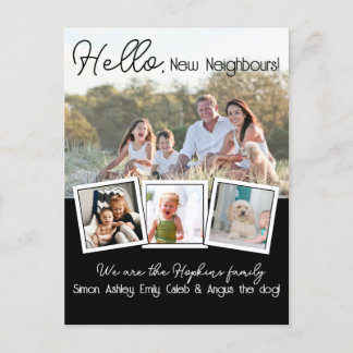 Hello Editable We're New to the Neighborhood phot Briefkaart