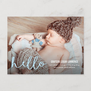 HELLO Faire-part de naissance moderne