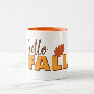 Hello Fall Autumn Mug Tweekleurige Koffiemok