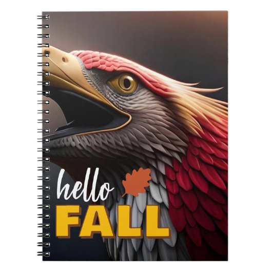 Hello Fall Fantasy Bird Notebook Notitieboek (Voorkant)