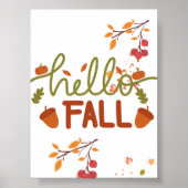 Hello Fall Poster - Wall Decor (Voorkant)