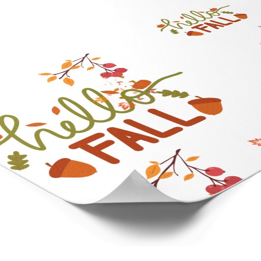 Hello Fall Poster - Wall Decor (Hoek)