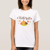 Hello Fall Pumpkin and Mushrooms  T-shirt (Voorkant)