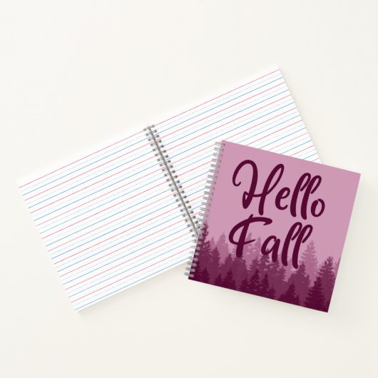Hello Fall Season Notitieboek (Binnen)