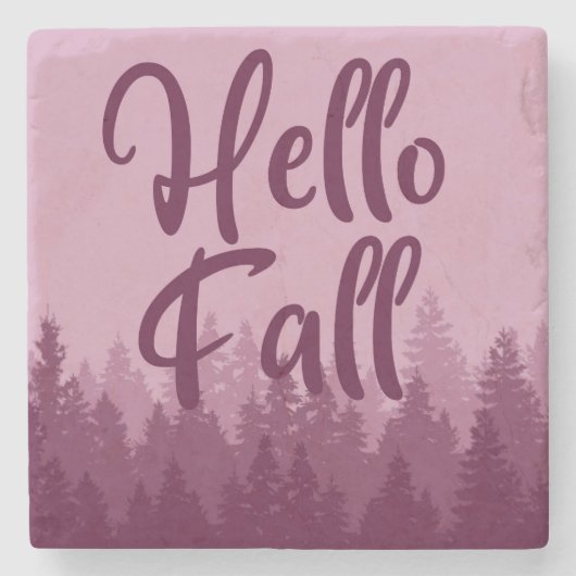 Hello Fall Season Stenen Onderzetter (Voorkant)