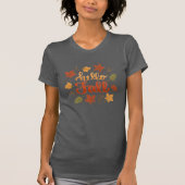 Hello Fall Short Sleeve T-Shirt with Autumn Leaves (Devant)