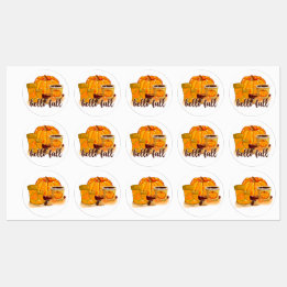Hello Fall Tags Set Labels