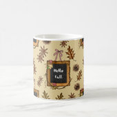 Hello Fall with Autumn Leaves Koffiemok (Center)