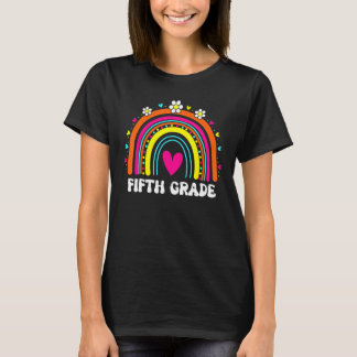 Hello Fifth Grade Rainbow Back To School Teacher S T-shirt