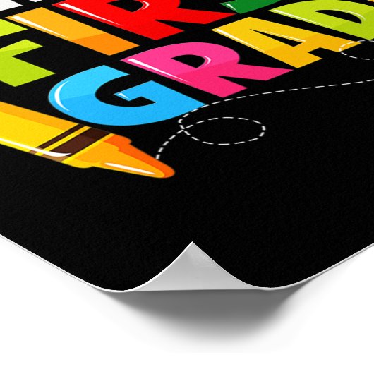 Hello First Grade 1st Grade Back To School Poster (Hoek)