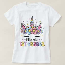 Hello First Grade Teacher Coquette Pencil Bow T-shirt