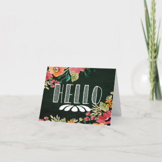 Hello Floral Greeting Card