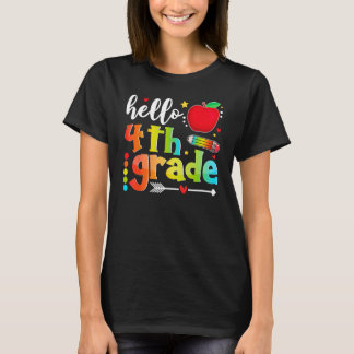 Hello Fourth Grade Squad Back To School 4th Grader T-shirt