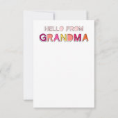 Hello from Grandma Notecards Bedankkaart (Achterkant)