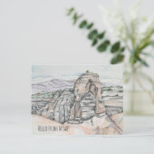 Hello from Moab Utah Delicate Arch Red Rock Briefkaart (Staand voorkant)