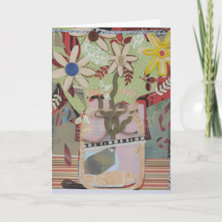 hello.getwell. blank/flowers bouquet paper art des bedankkaart