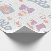 Hello! Girl things pattern Cadeaupapier (Hoek)