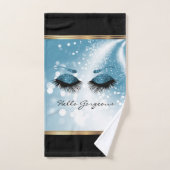 Hello Gorgeous - Beaux cils bleu (Serviette à main)