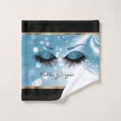 Hello Gorgeous - Beaux cils bleu (Gant de toilette)