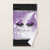 Hello Gorgeous - Beaux cils pourpres (Serviette à main)