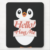 Hello! Hug Me - penguin costume personalization Muismat (Voorkant)