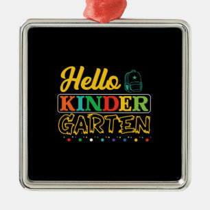 Hello Kinder Garten Metalen Ornament