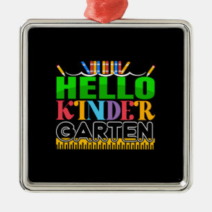 Hello Kinder Garten Metalen Ornament