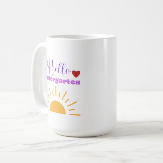 Hello Kindergarten - Fun Teacher Coffee Mug (Devant gauche)
