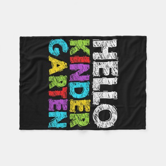 Hello Kindergarten Funny Back To School Student &a Fleece Deken (Voorkant (Horizontaal))