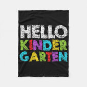 Hello Kindergarten Funny Back To School Student &a Fleece Deken (Voorkant)