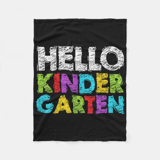Hello Kindergarten Funny Back To School Student &a Fleece Deken (Voorkant)