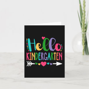 Hello Kindergarten Leopard Tie Dye Pencil Kaart