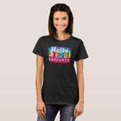 Hello Kindergarten Pencil Leopard Back To School T T-shirt (Voorkant volledig)