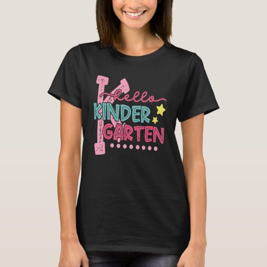 Hello Kindergarten Student Teacher First Day Of Sc T-shirt (Voorkant)
