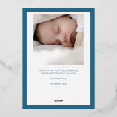 Hello Little Two Photo Baby Faire-part de naissanc (Verso)