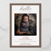 Hello Little Two Photo Baby Faire-part de naissanc (Recto)